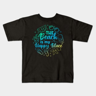 The Beach is My Happy Place Kids T-Shirt